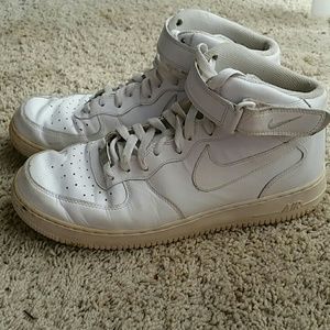 Nike Air Force 1 white leather high-tops sz 11.5